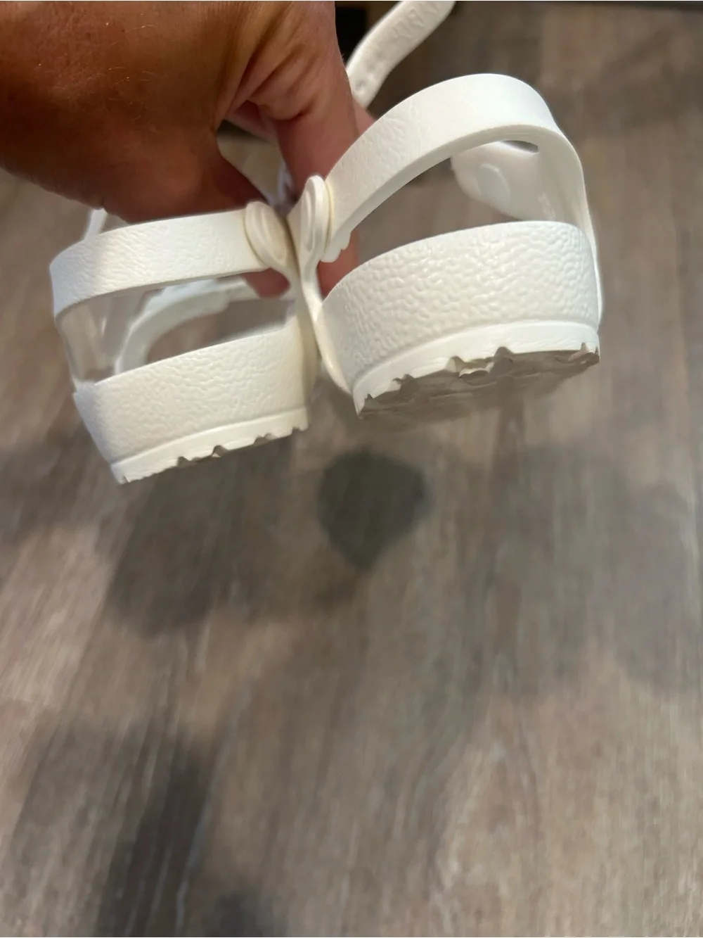 Birkenstock Kids White Adjustable Strap Sandals 29